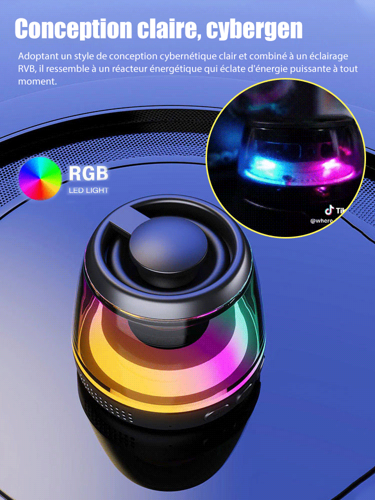 Audio magnétique Bluetooth RBG Lumières éblouissantes