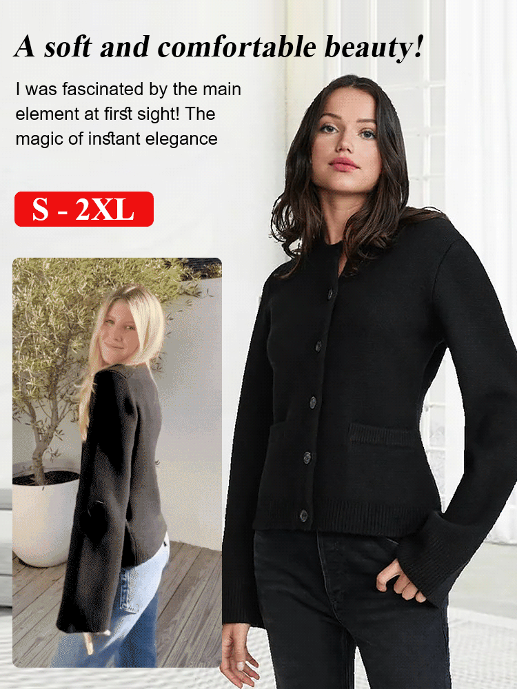 Knitted wool cardigan