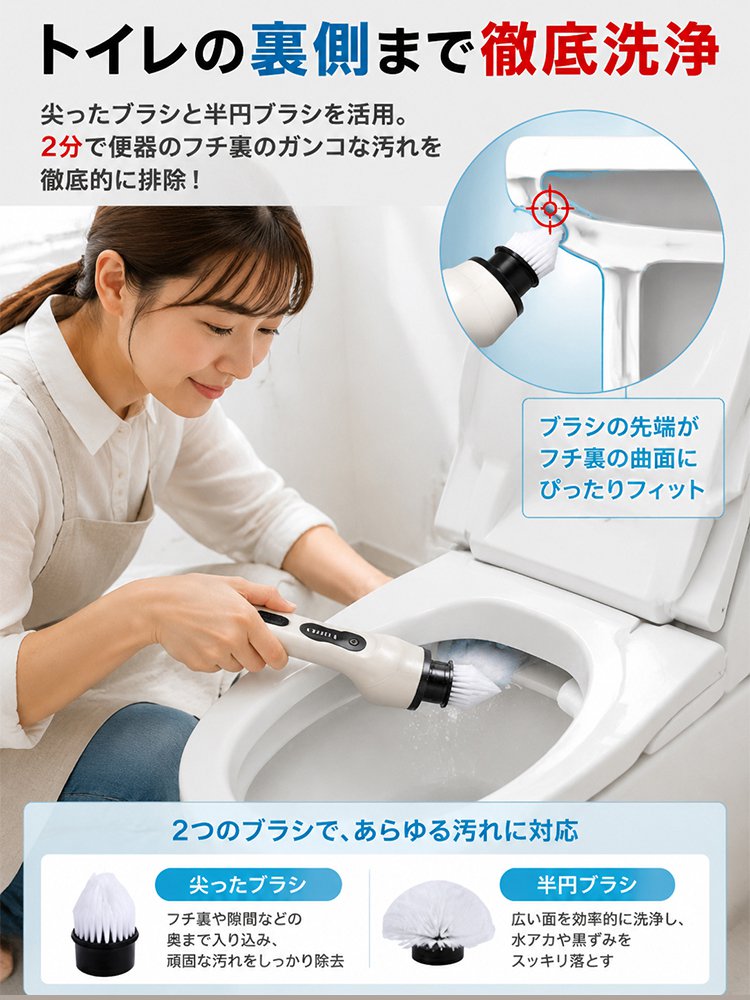 多用途コードレス電動お掃除ブラシ