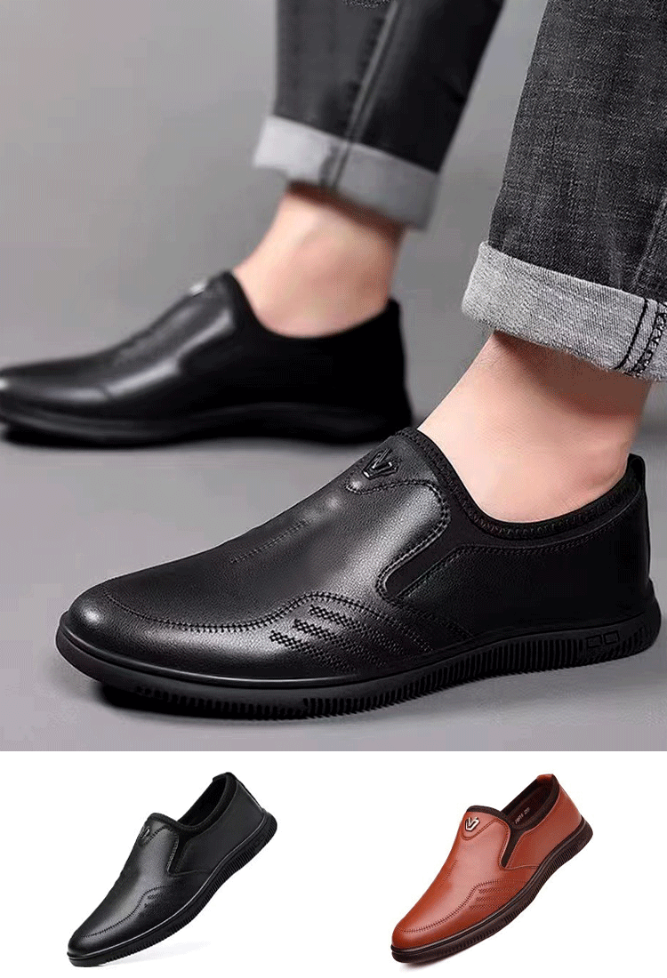 حذاء الجلد الإيطالي عالي الجودة الجيد التهوية ذو النعل الناعم 