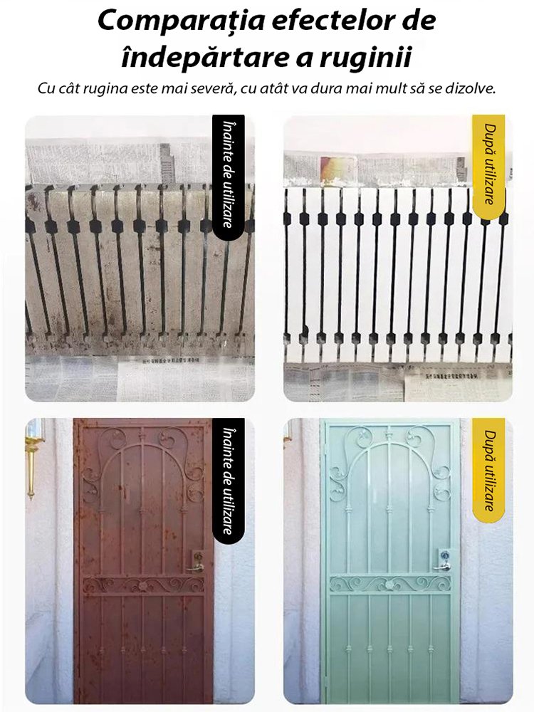 【Îndepărtare rapidă a ruginei】Agent puternic de îndepărtare a ruginei de pe oțel