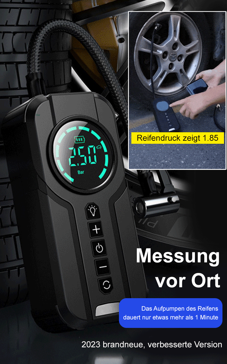 [Deutsche Hochdruck-Doppelpumpe] Superleise intelligente aufblasbare Pumpe