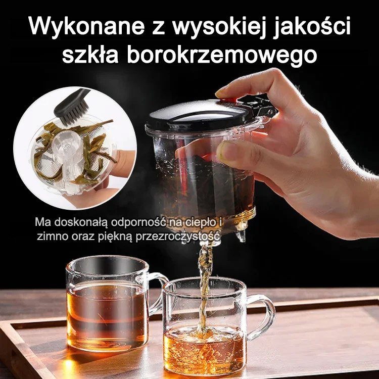 Szklany zestaw do herbaty