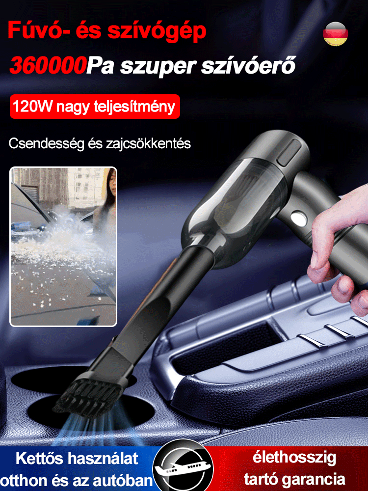 Vezeték nélküli hordozható autó és otthoni porszívó