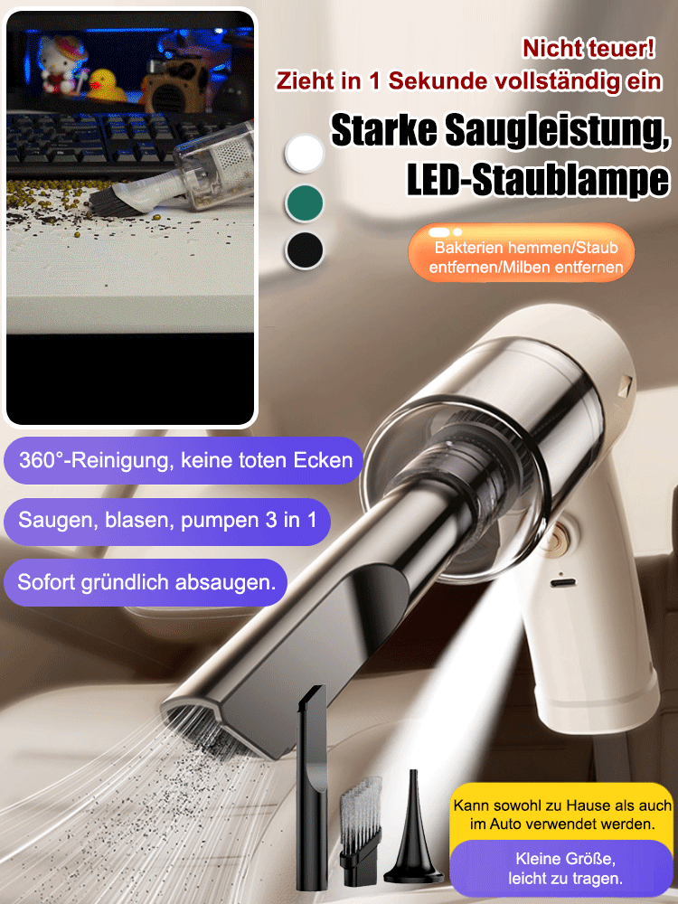 Doppelter elektrischer Staubsauger mit Licht und Gebläse