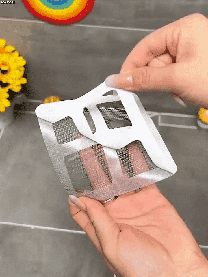 Disposable self-adhesive floor drain stickers