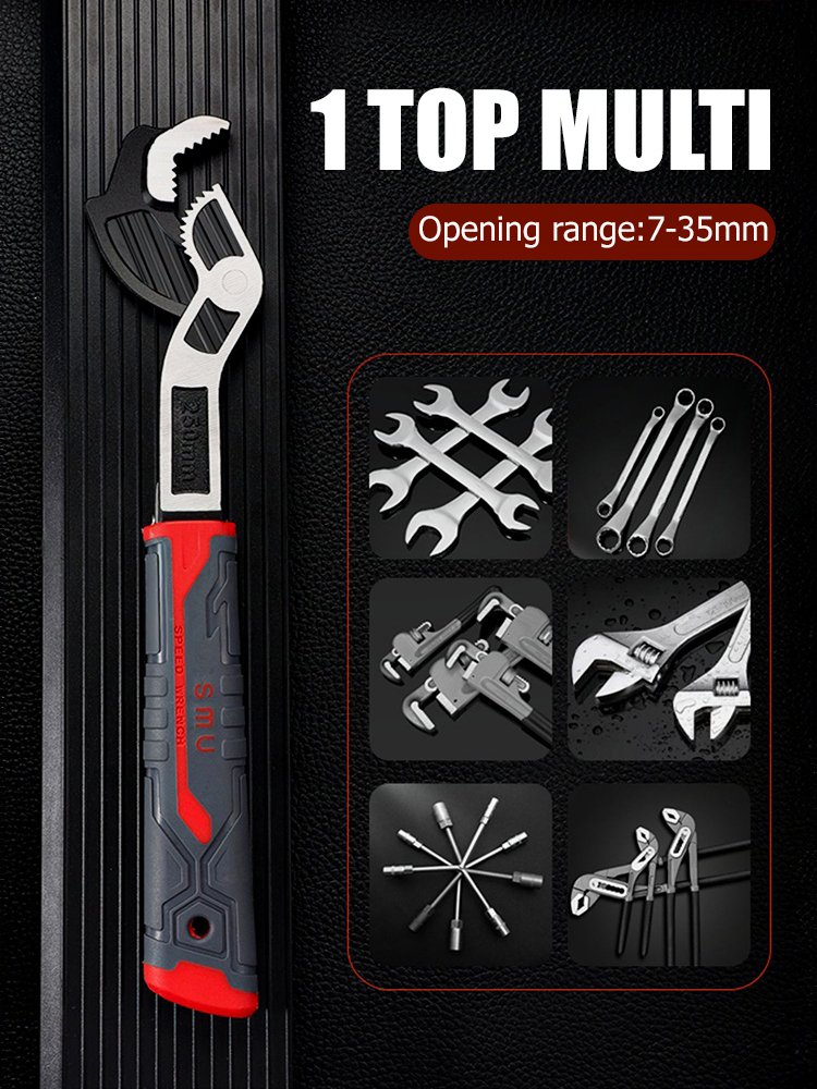 Multifunctional quick self-locking wrench