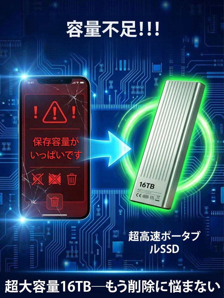 【16TB】超高速ポータブルSSD 【100%実スペック保証・公式認証済】