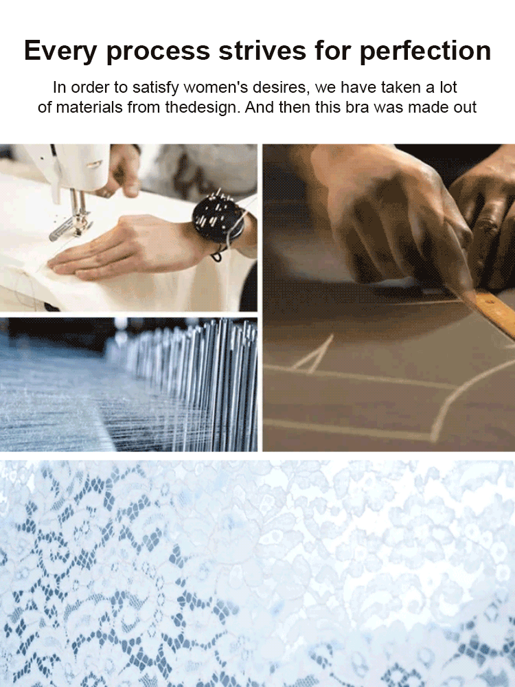 [One button push-up saves small breasts] Wireless lace push-up bra