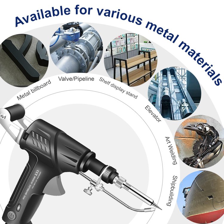 Internally heated industrial welding tools
