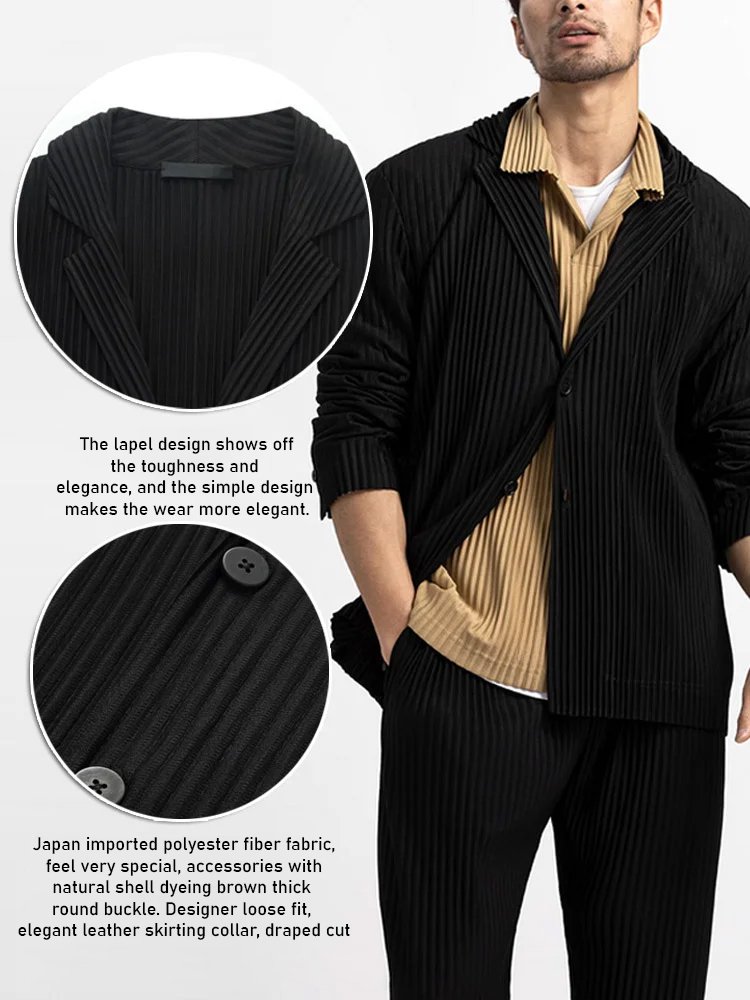 Fashionable Pleated Suit