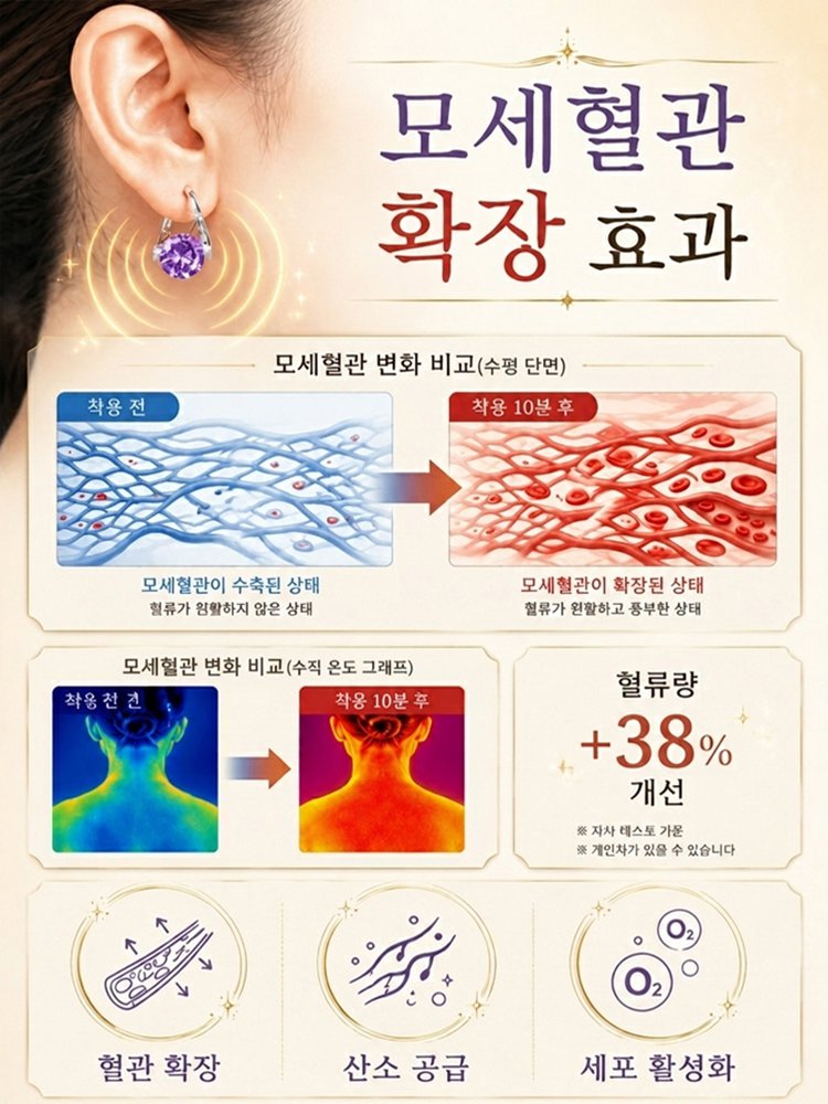 라이트 럭셔리 회전 자석 테라피 귀걸이