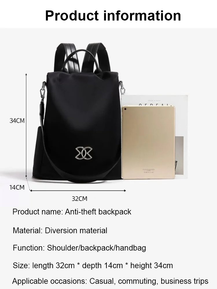 Anti-theft Multi-purpose Large Capacity Oxford Cloth Lightweight Backpack