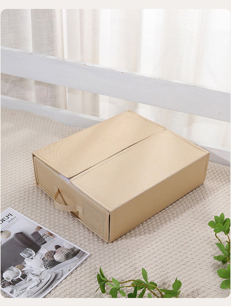 複数の布製収納ボックスを重ねて収納