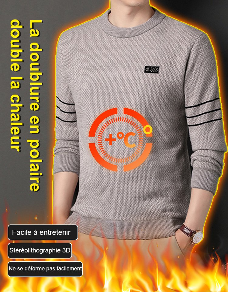 Pull chaud Ferret à col rond pour hommes