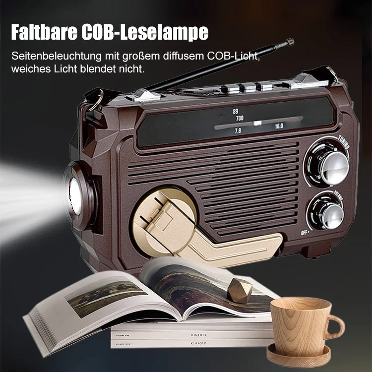 Handgekurbeltes Notstromradio