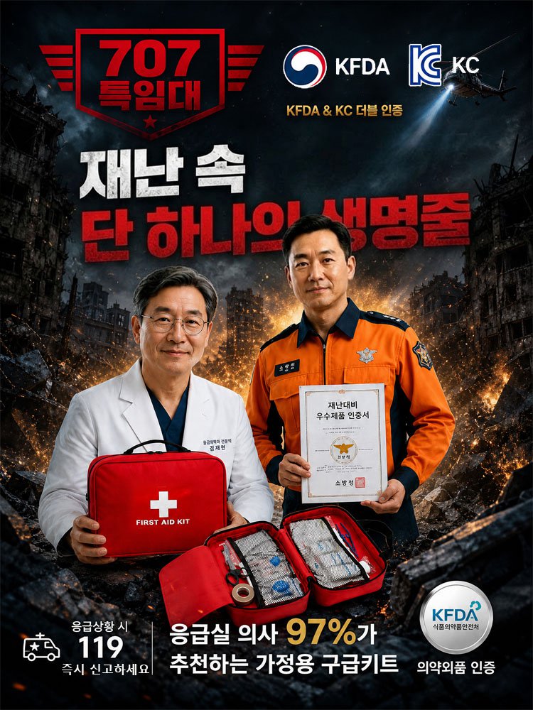 특수부대급 극강의 재난대비 생존 배낭 구급함