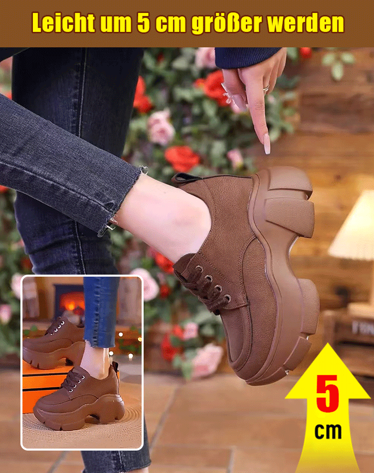 Freizeitschuhe im britischen Stil mit dicker Sohle