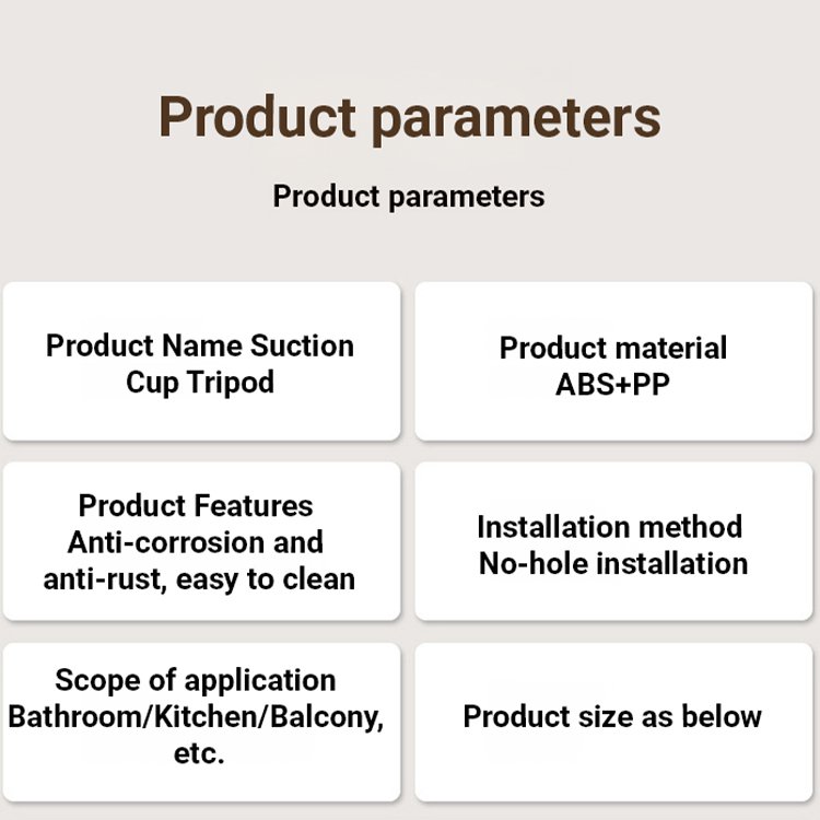 Suction cup triangle storage rack 