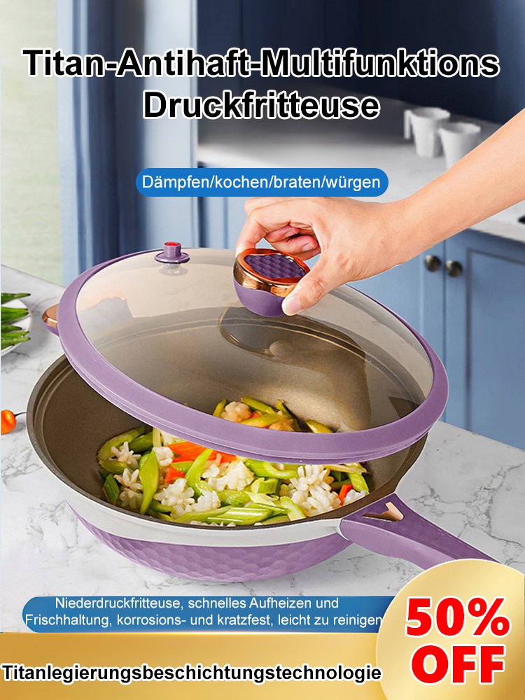 Zweifarbige Titan-Antihaft-Bratpfanne