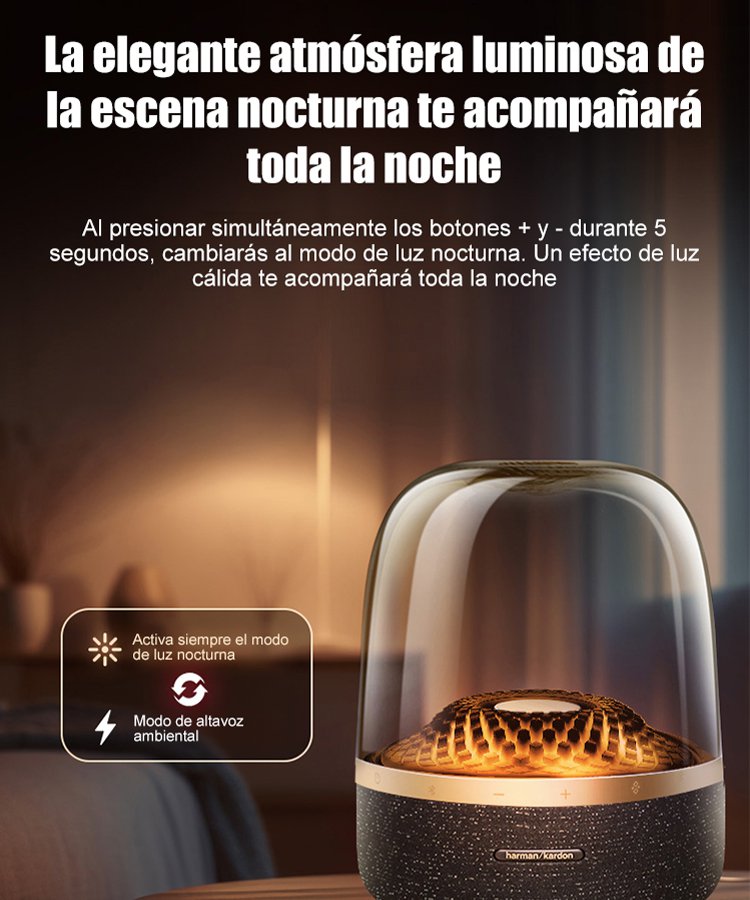 Altavoz Bluetooth de Cristal Colorido