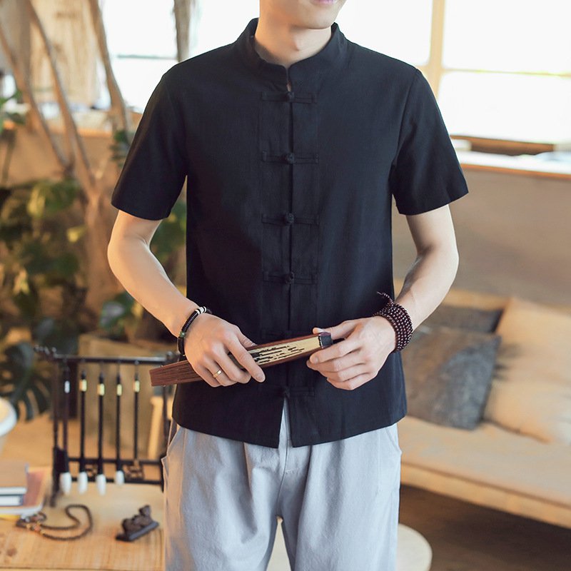 남성 여름 판버튼 셔츠 패션 반팔 상의