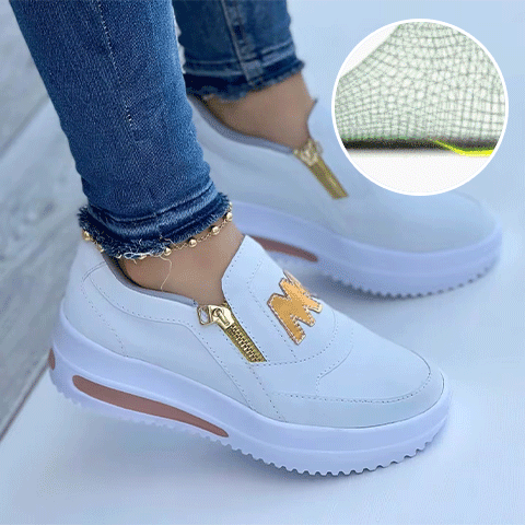 Plateauschuhe mit seitlichem Reißverschluss