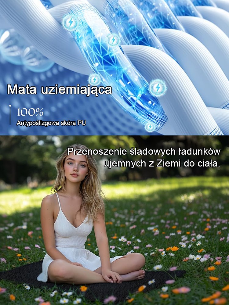 Podkładka uziemiająca z mikroprądem na ból i poprawę energii