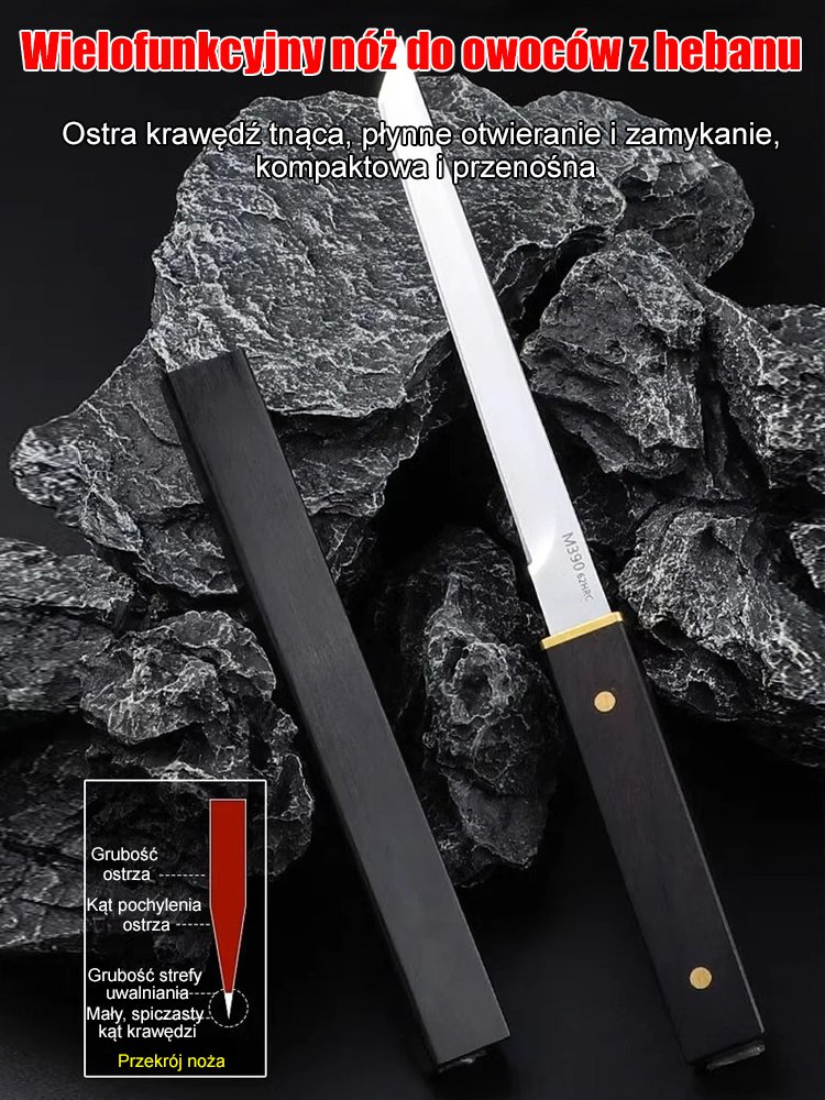 Wielofunkcyjny nóż do owoców z hebanu