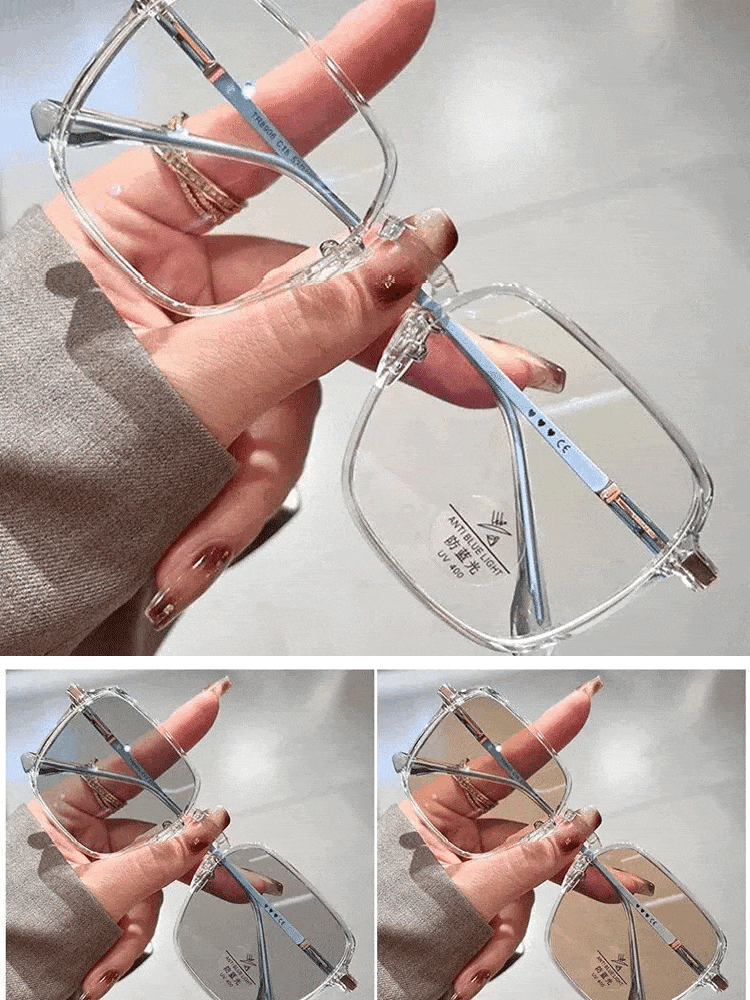 近視用UVカット変色メガネ