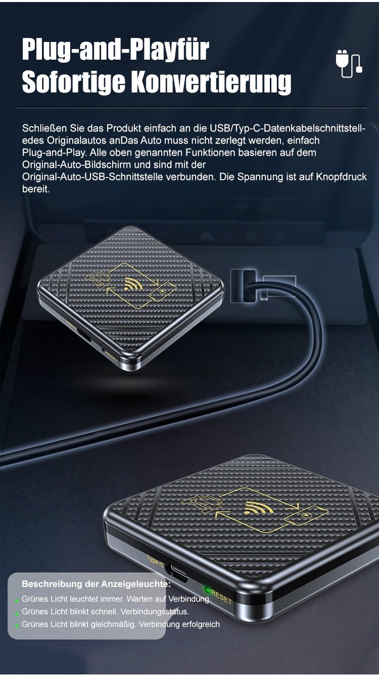 Intuitive Bedienoberfläche der Konnektivitätsbox