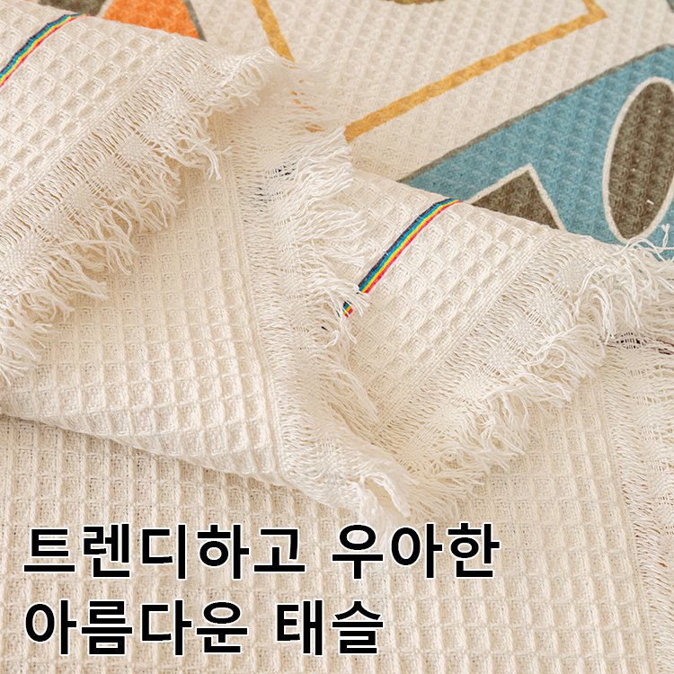 보헤미안 사계절 통용 면마 소파 커버