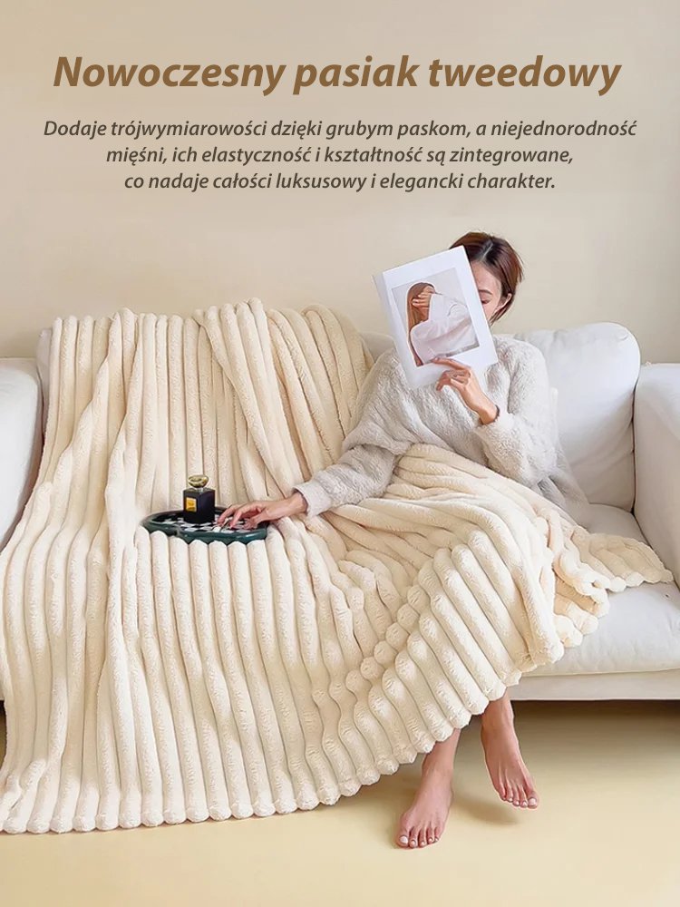 Wysokiej jakości gruba i ciepła flanelowa kołdra.