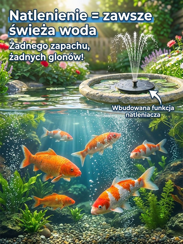 【Z tlenieniem】Dwufunkcyjna zewnętrzna automatyczna fontanna słoneczna