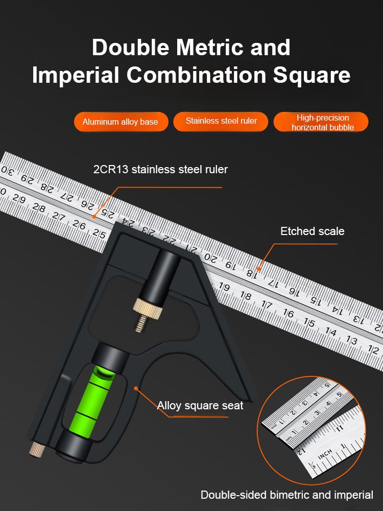 Multi-function combination angle square T-square