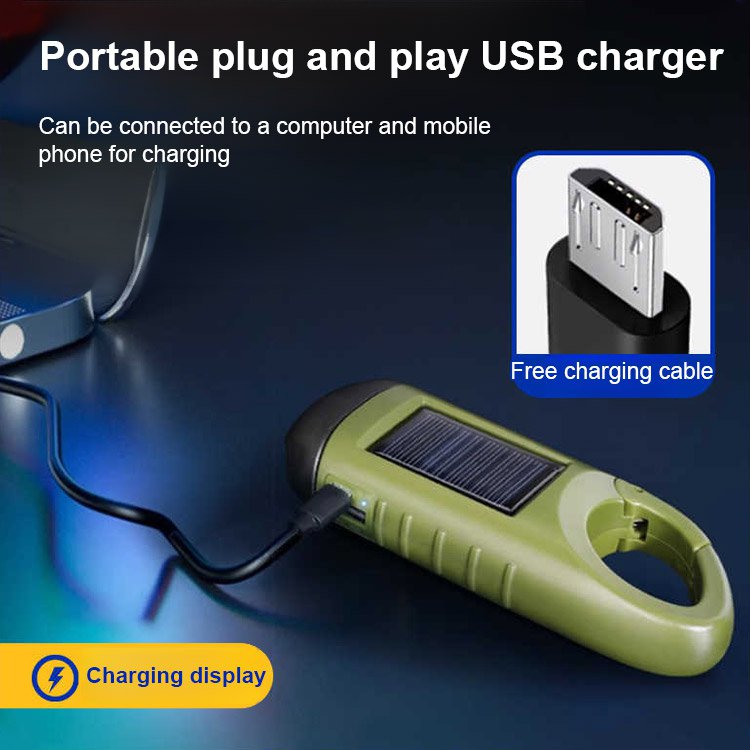 Solar multi-function flashlight