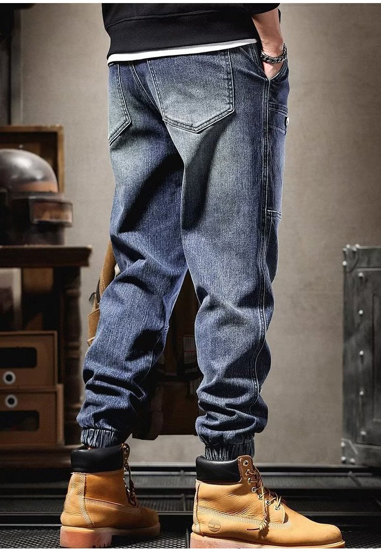 남성 데님 조거 팬츠 포켓 디테일