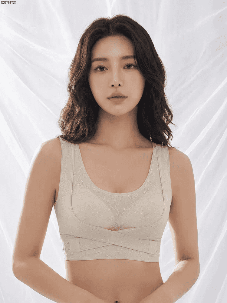 シームレスサイド留めバックレスブラ