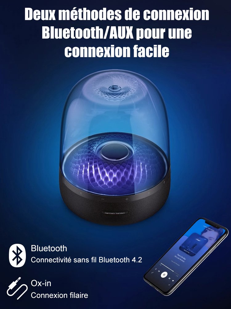 Enceinte Cristal Noir et Or