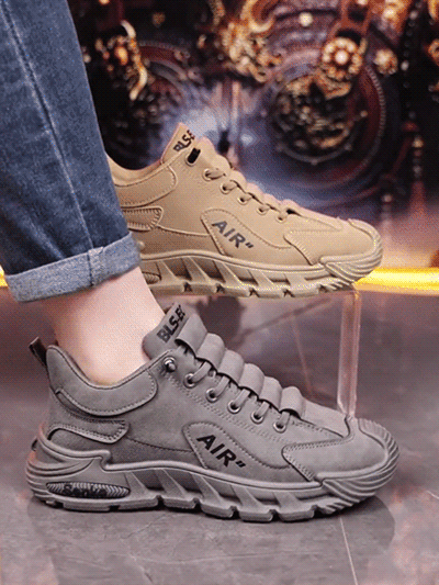 5 cm-es férfi alkalmi vastag talpú munkáscipő