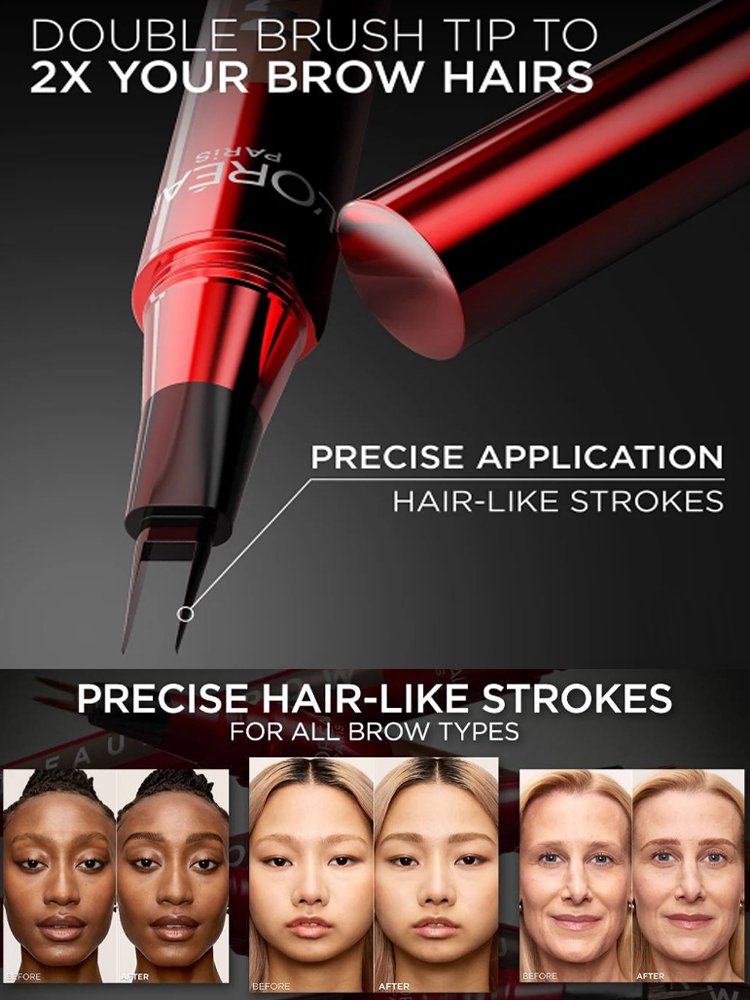 Double-ended eyebrow pencil and styling cream set