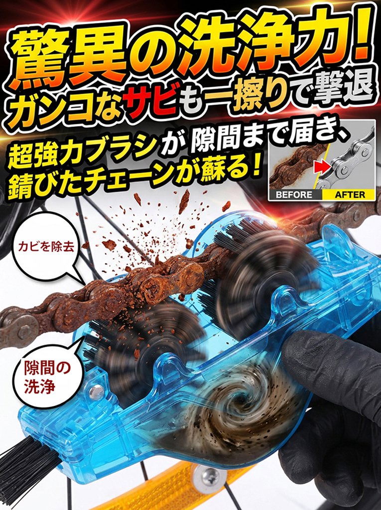 【サカタ製作所】自転車チェーンオートクリーナー