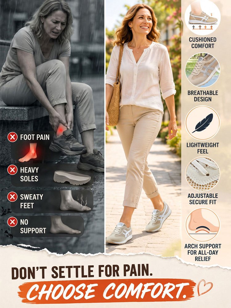 Breathable Color-Block Platform Women's Shoes