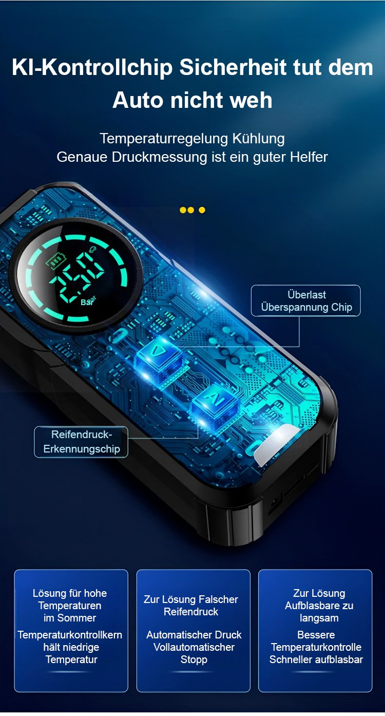 Digital gesteuerter Luftkompressor mit Display