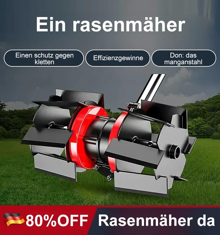Unkrautjäten und Lösen von Rädern für Rasenmäher