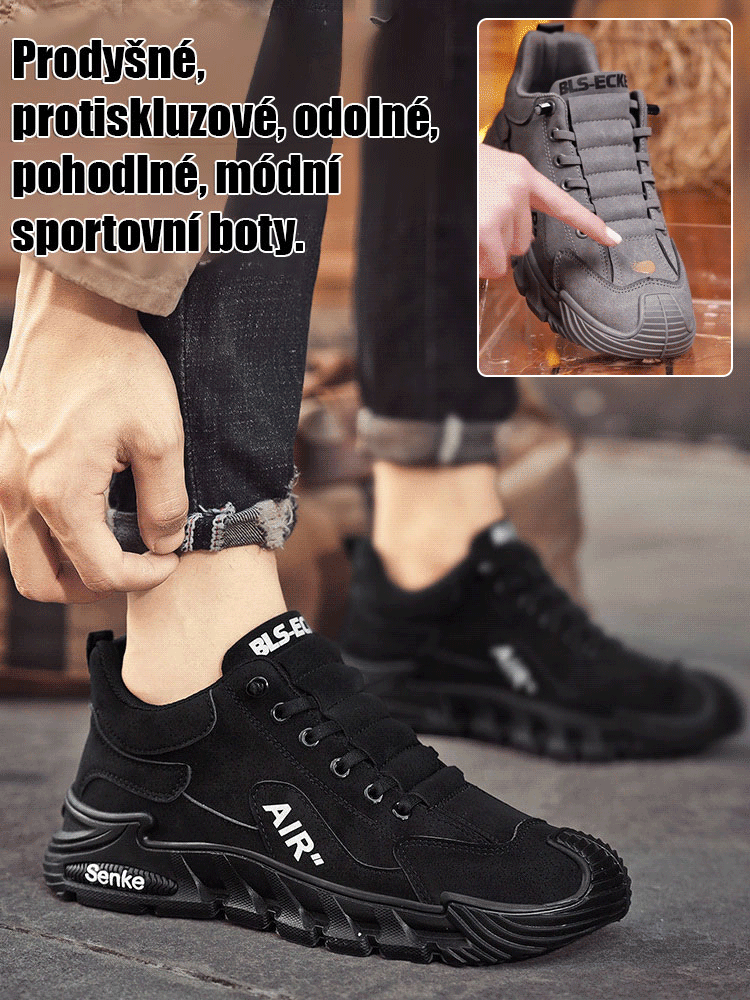 5cm pánské volnočasové boty s hrubou podrážkou