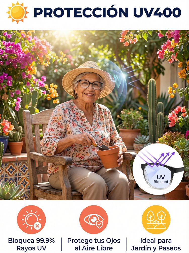 Gafas de lectura inteligentes con zoom HD y patas de resorte