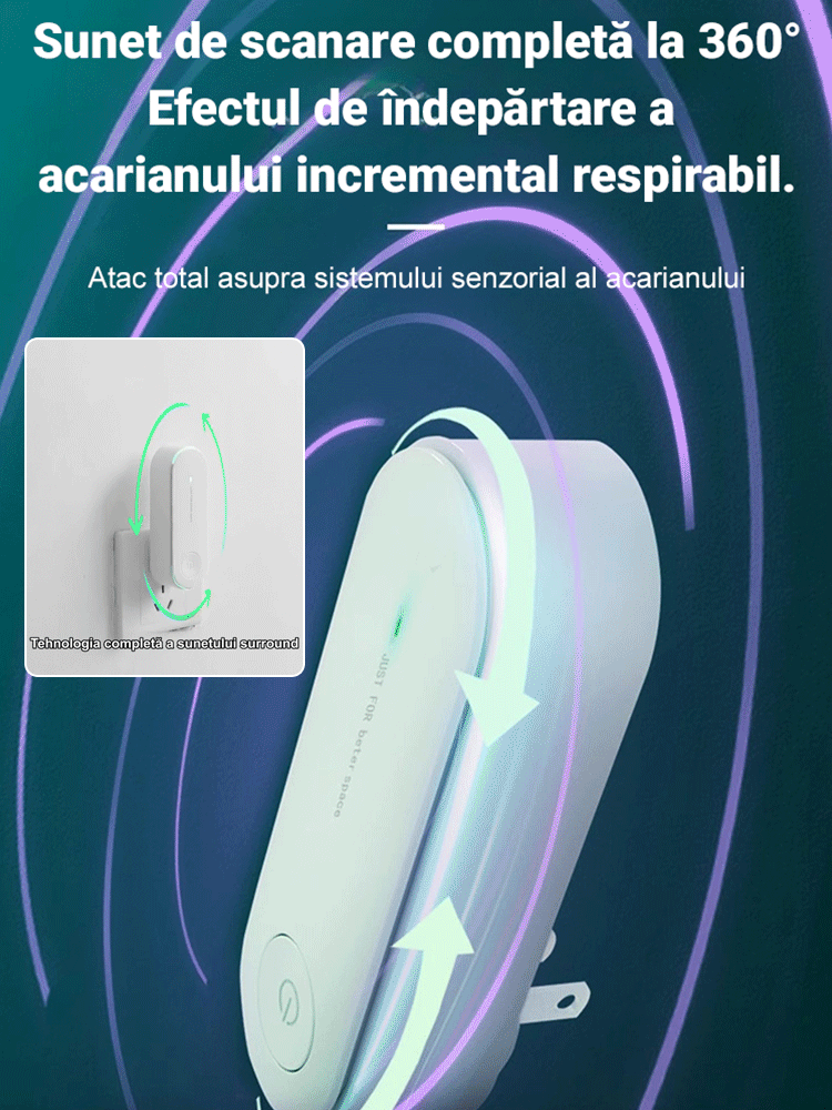 Aparat ultrasonic de eliminare a acarienilor