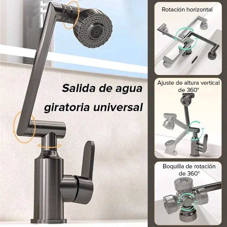 Grifo de refuerzo giratorio para agua caliente y fría de Vientiane