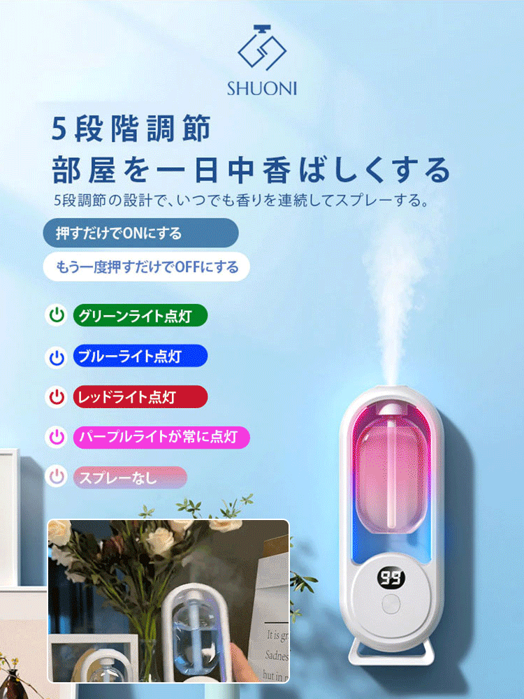 家庭用ワイヤレスリードディフューザー